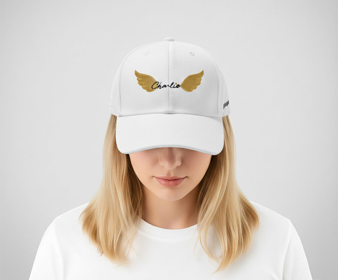White cap filled logo