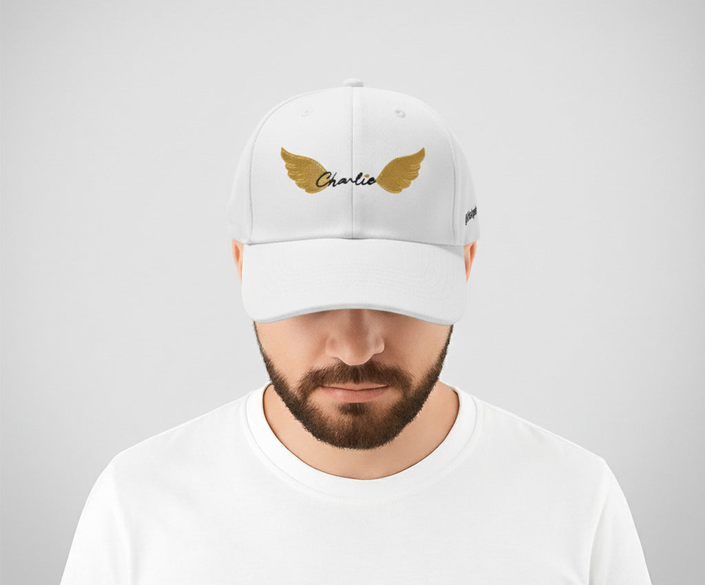 White cap filled logo